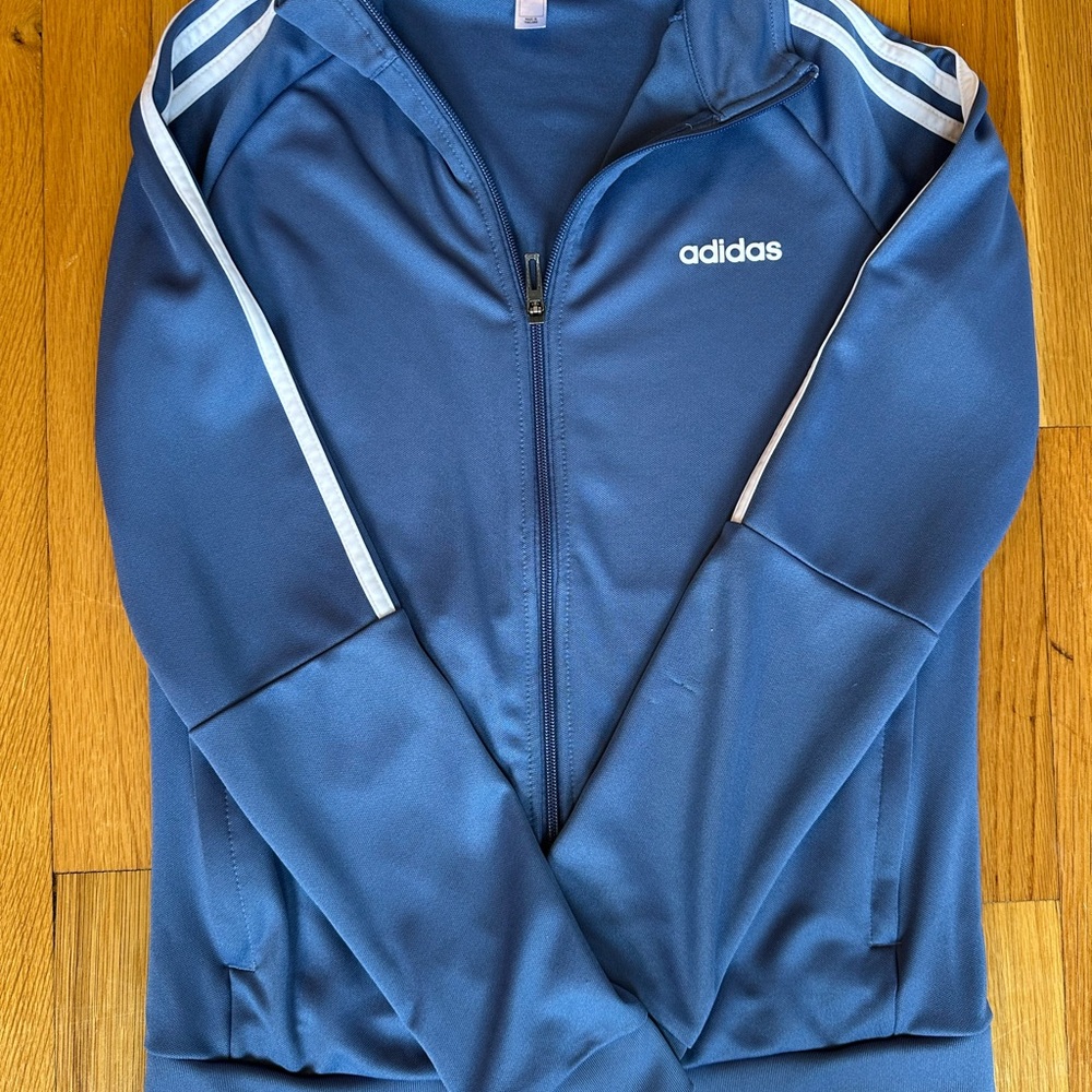 Adidas Light Blue Zip-Up Jacket